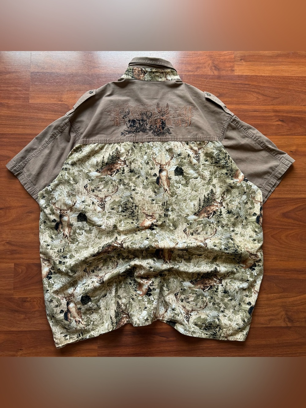 Vintage RedHead deer buck AOP embroidered button up XL camo hunting Bass Pro